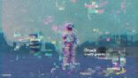 Abstract glitchy astronaut walking on Moon surface. 3D generated image.